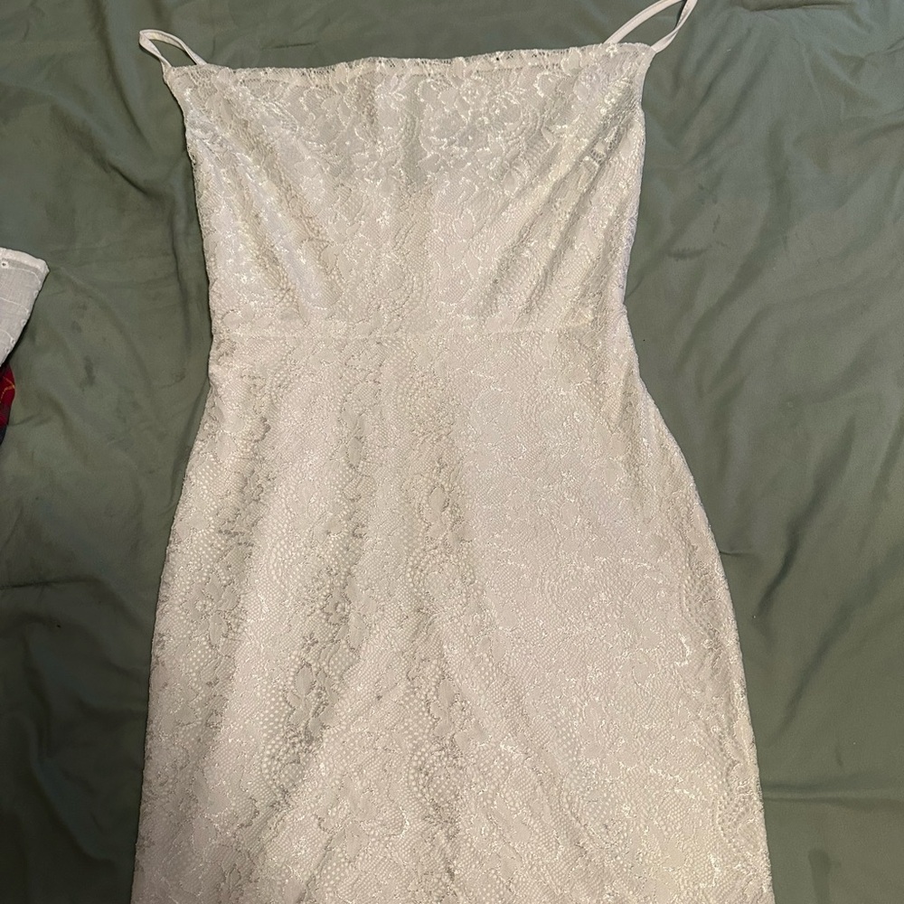 Elegant White Lace Dress